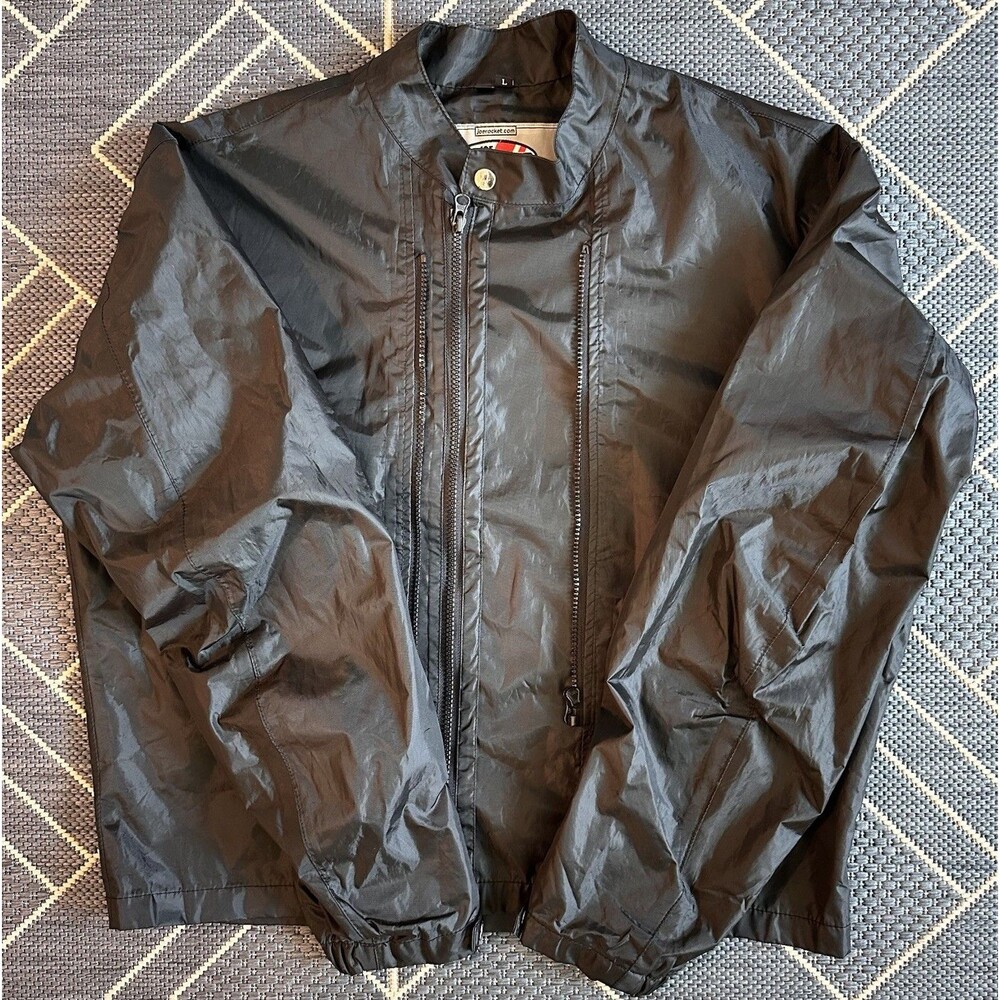 Joe Rocket Mens L Black Moto Racing Jacket Lightweight Biker Windbreaker Size L